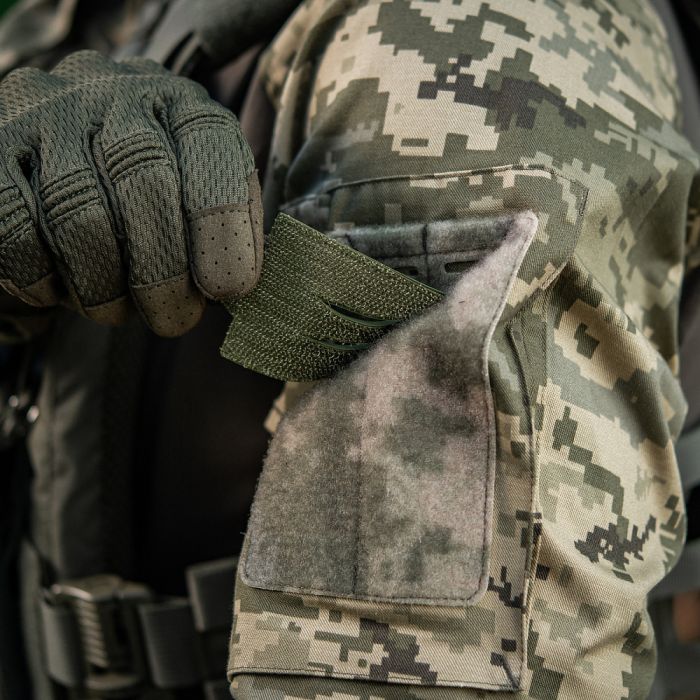 Нашивка Тризуб PVC великий олива