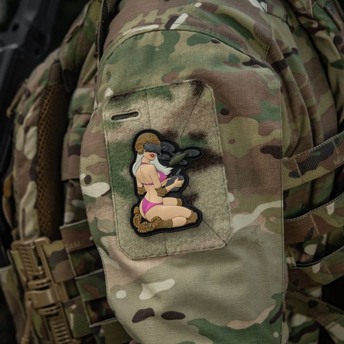 M-Tac нашивка Tactical girl №6 PVC White/Pink/Coyote V1