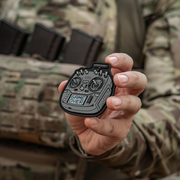 M-Tac нашивка пульт FPV сірий (PVC)