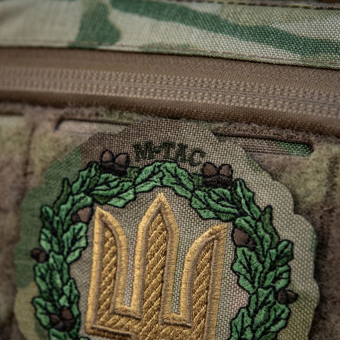 M-Tac нашивка Тризуб з дубовим вінком (вишивка) Multicam