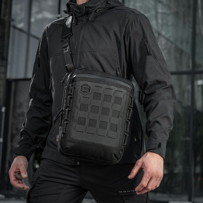 M-Tac сумка планшет Laser Cut Hex Black