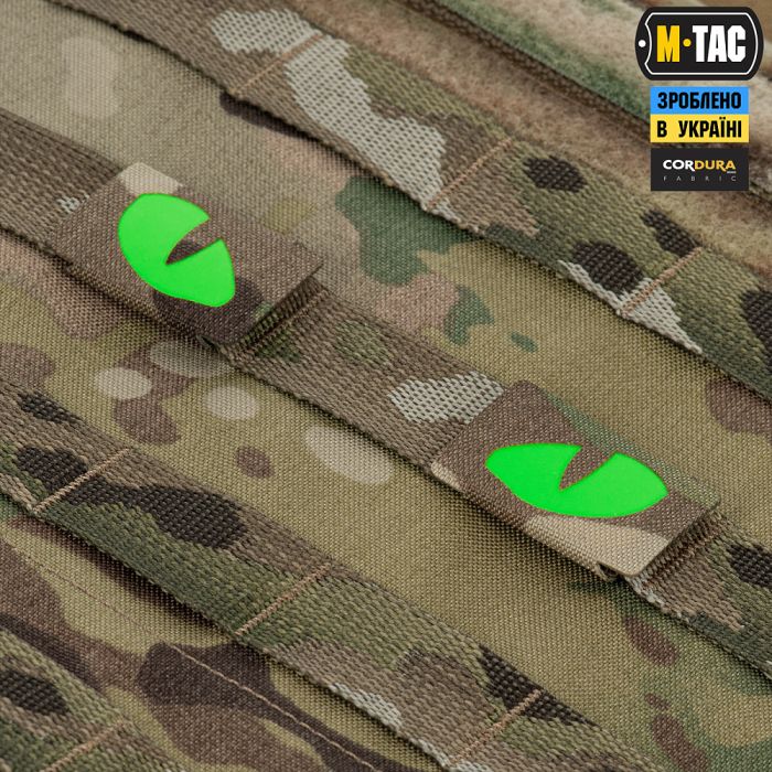 M-Tac нашивка Tiger Eyes Laser Cut (пара) Multicam/Green/GID