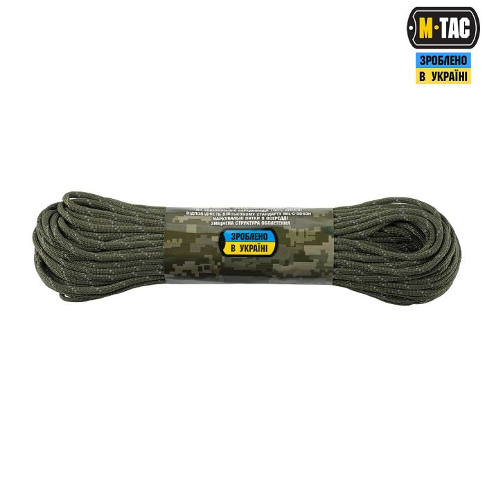 M-Tac паракорд 550 mil-spec 30m Ranger Green Reflective