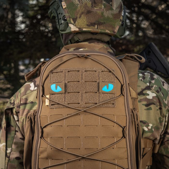 M-Tac нашивка Tiger Eyes Laser Cut (пара) Coyote/Blue/GID