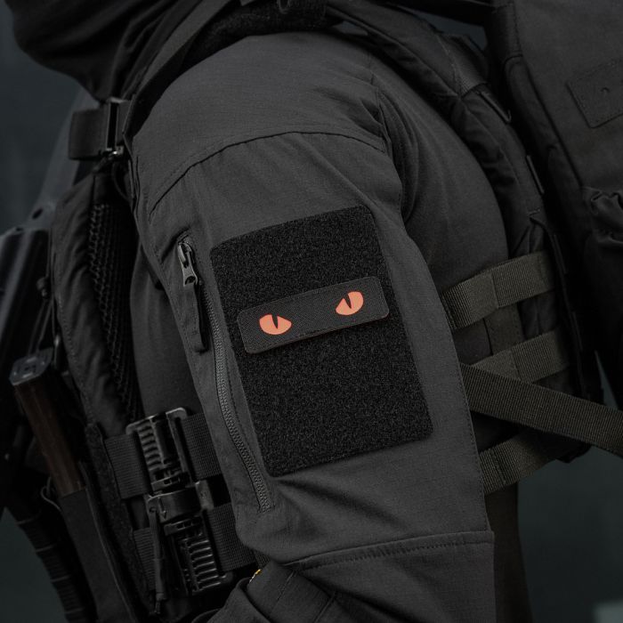 M-Tac нашивка Cat Eyes Laser Cut Black/Red/GID