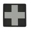 Нашивка Medic Cross Square PVC Black/Grey