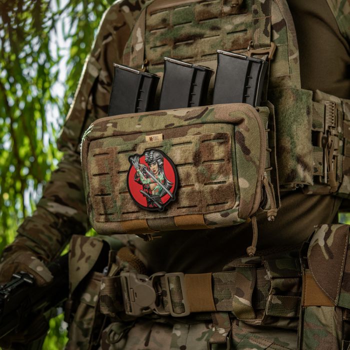 M-Tac нашивка Tactical girl №3 Водограй Бірюза PVC