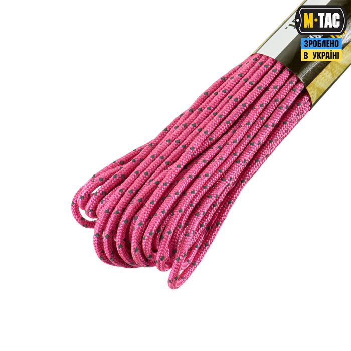 M-Tac паракорд Minicord 15m Reflective Neon Pink