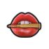 Нашивка Губи з набоєм червоні PVC