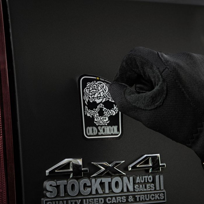 M-Tac наклейка Old School Small світловідбиваюча Black