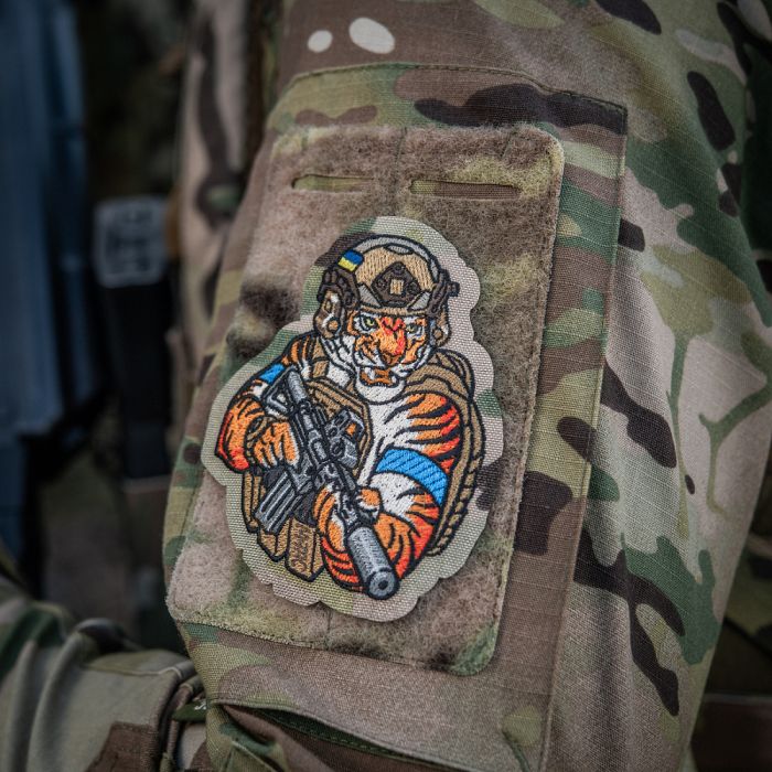 M-Tac нашивка Tiger (вишивка) Multicam/Coyote/Blue