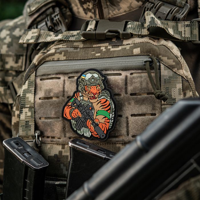 M-Tac нашивка Тигр Зелений скотч PVC MМ14