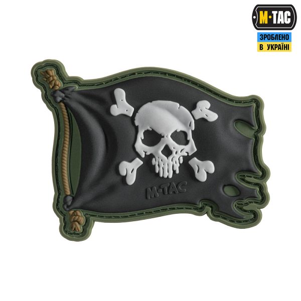 M-Tac нашивка Веселий Роджер PVC Olive/Black