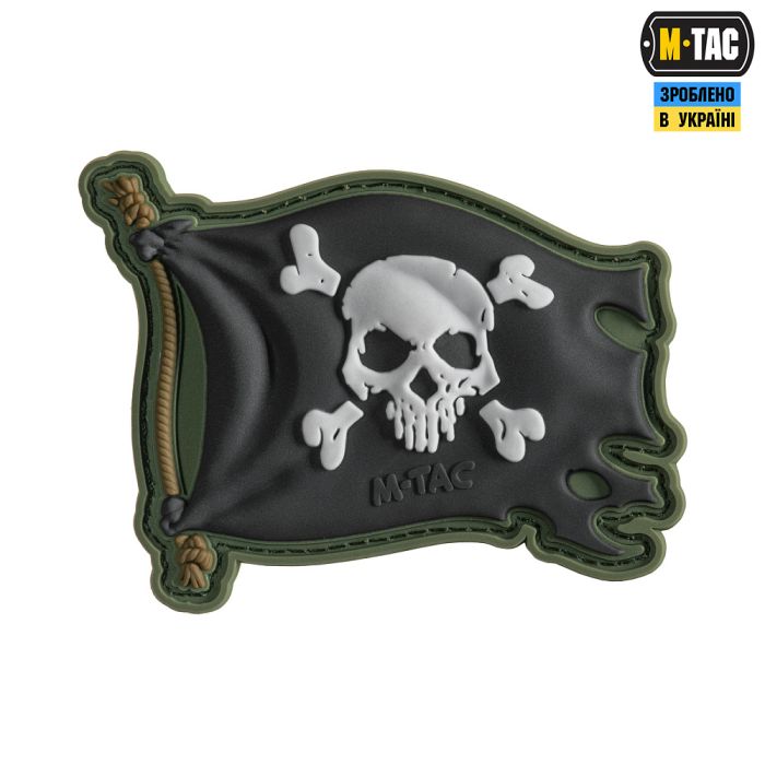 M-Tac нашивка Веселий Роджер PVC Olive/Black