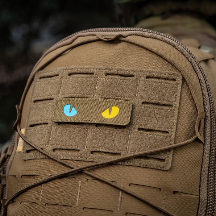 M-Tac нашивка Cat Eyes Laser Cut Coyote/Yellow/Blue/GID