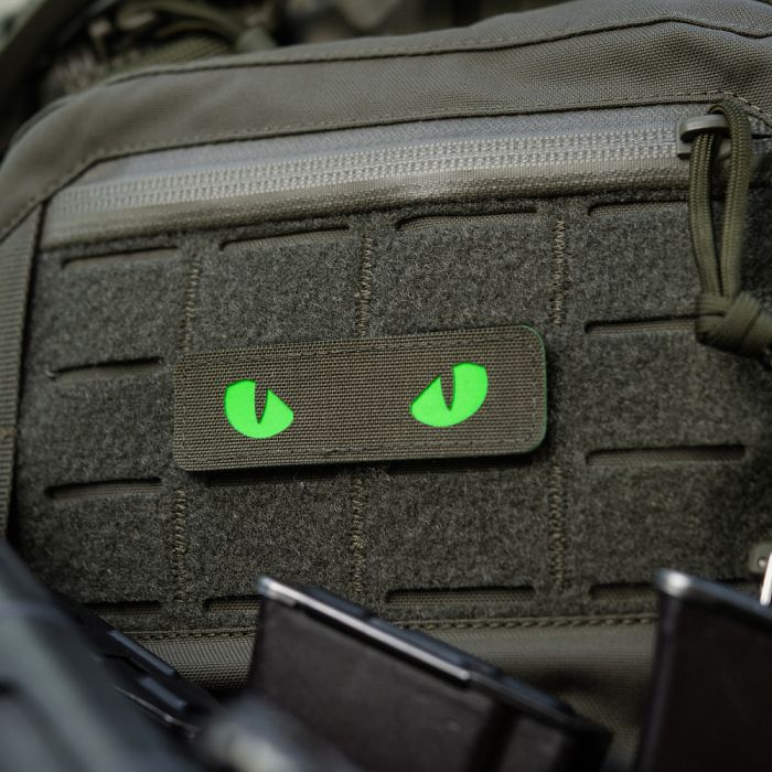 M-Tac нашивка Cat Eyes Laser Cut Ranger Green/Green/GID