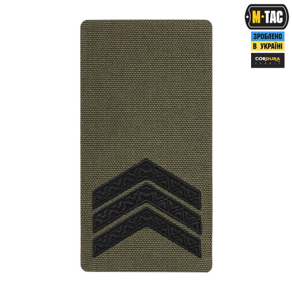 M-Tac погон на липучці Сержант (вишивка) Ranger Green