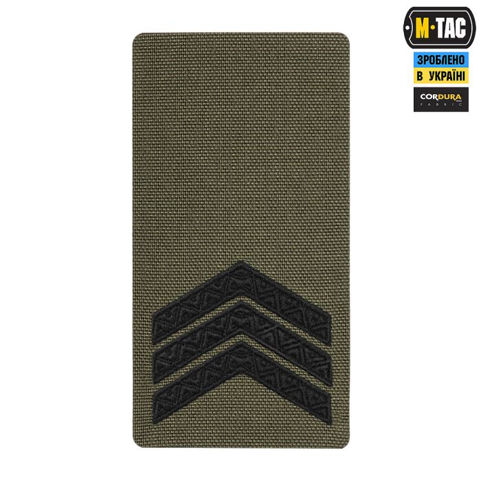 M-Tac погон на липучці Сержант (вишивка) Ranger Green