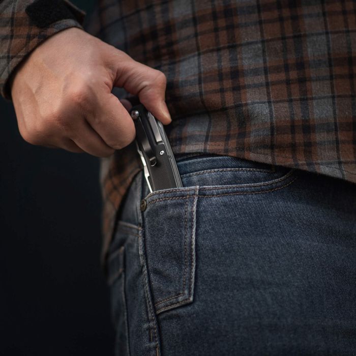 M-Tac ніж складаний Type 9 (6 інструментів) Black/Steel