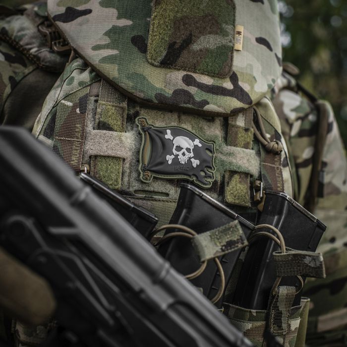 M-Tac нашивка Веселий Роджер PVC Olive/Black