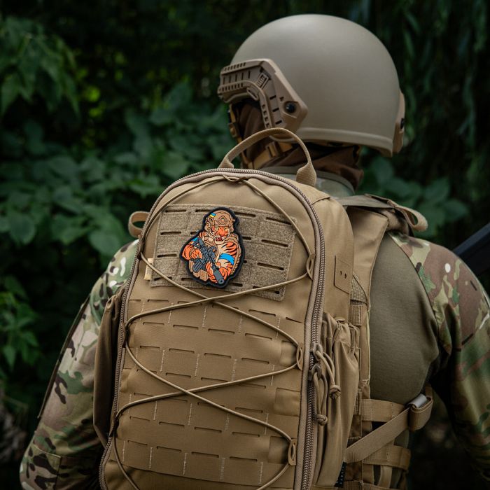 M-Tac нашивка Тигр Блакитний скотч PVC coyote