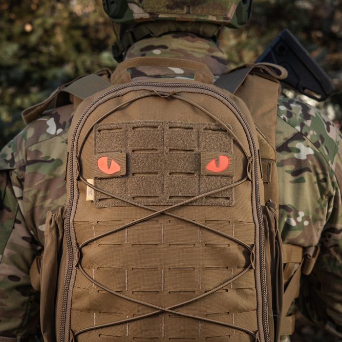 M-Tac нашивка Tiger Eyes Laser Cut (пара) Coyote/Red/GID