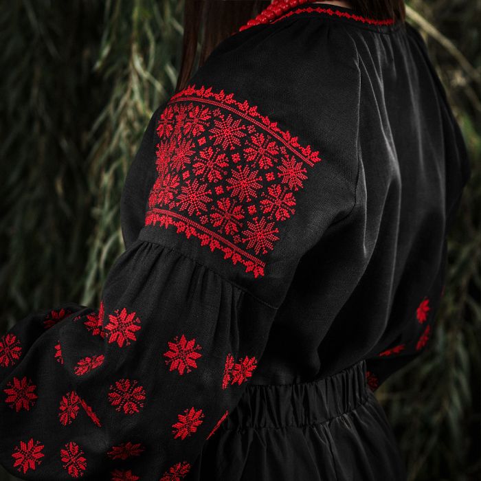 M-Tac вишиванка жіноча 100% льон чорна