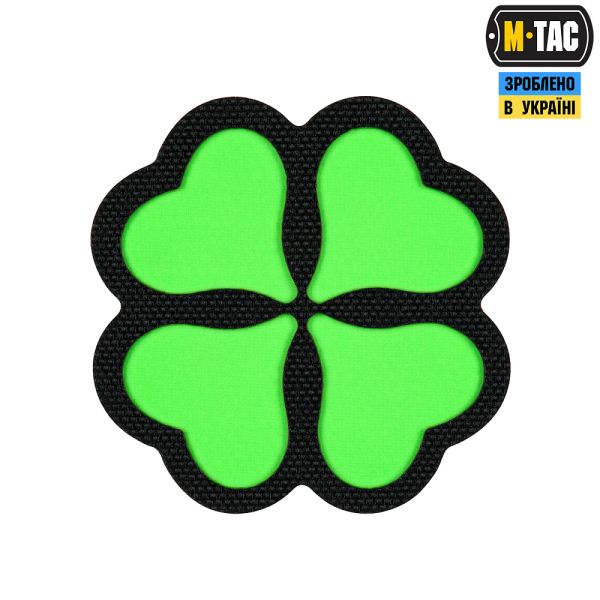 M-Tac нашивка Клевер GID Black/Green