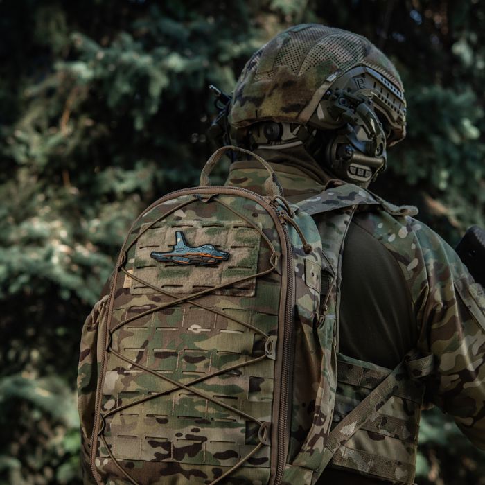 M-Tac нашивка F-16 PVC Blue