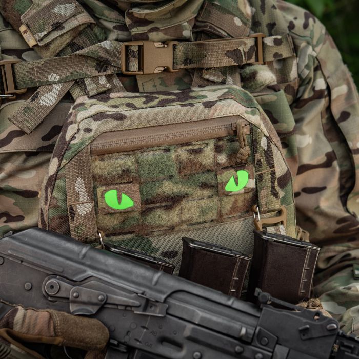 M-Tac нашивка Tiger Eyes Laser Cut (пара) Multicam/Green/GID