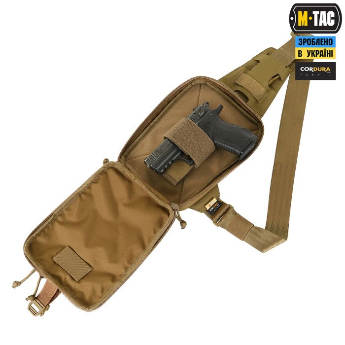 M-Tac сумка Sling Pistol Bag Elite Hex з липучкою Coyote
