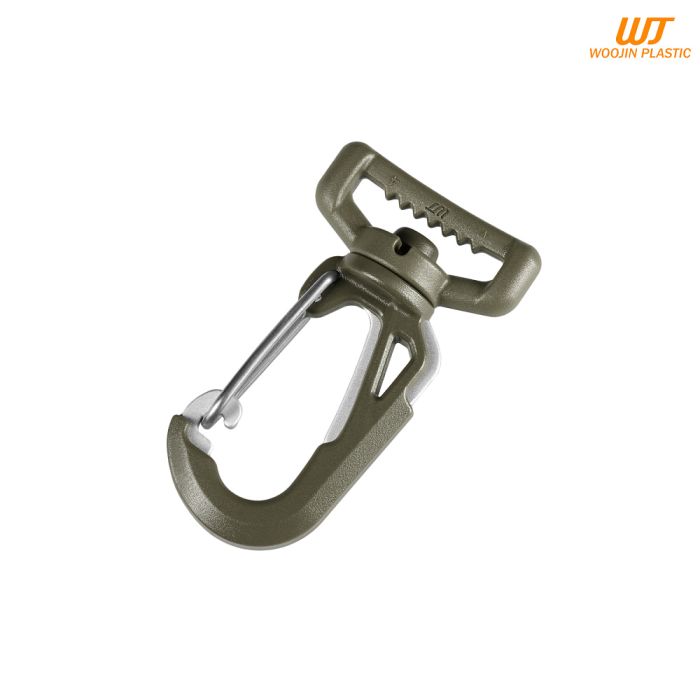 Woojin Plastic карабін Ultra Metal Hook 25mm Olive