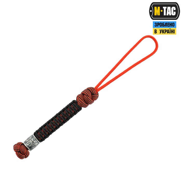 M-Tac темляк Scandinavian Mannaz Silver Black&Red
