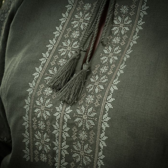 M-Tac вишиванка жіноча 100% льон тип 2 олива