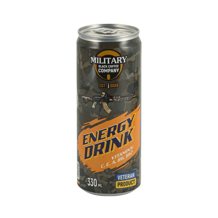 Military Black Coffee Company energy drink Персик
