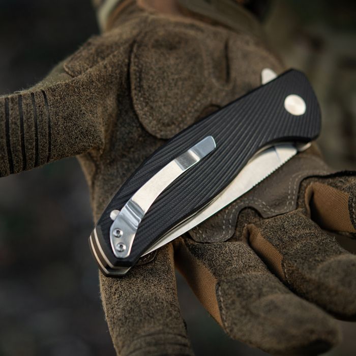 M-Tac ніж складаний Type 11 Black/Steel