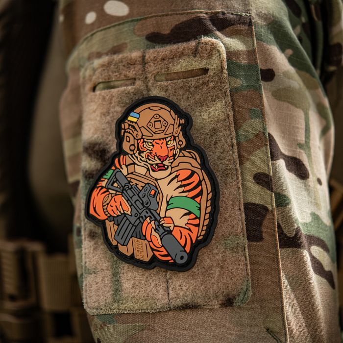 M-Tac нашивка Тигр Зелений скотч PVC coyote