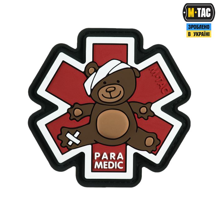 M-Tac нашивка Paramedic Медвідь (PVC) Brown/Black