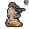 M-Tac нашивка Tactical girl №6 PVC White/Pink/Olive V2