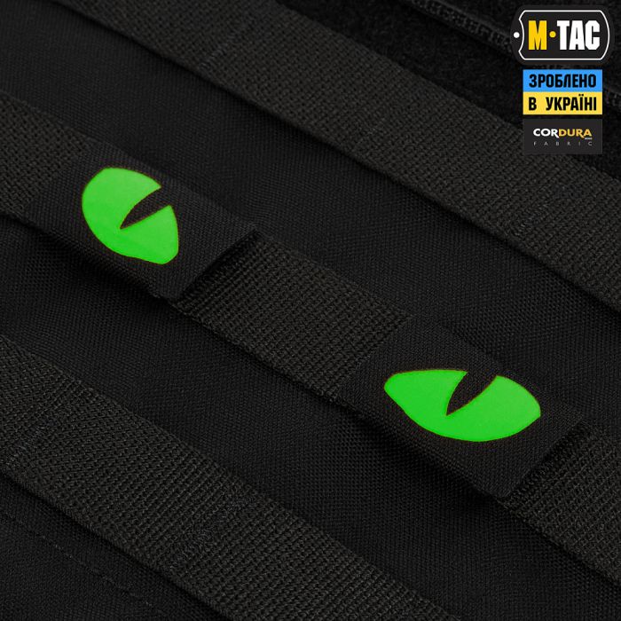 M-Tac нашивка Tiger Eyes Laser Cut (пара) Black/Green/GID