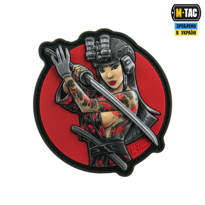 M-Tac нашивка Tactical girl №3 Водограй Black PVC