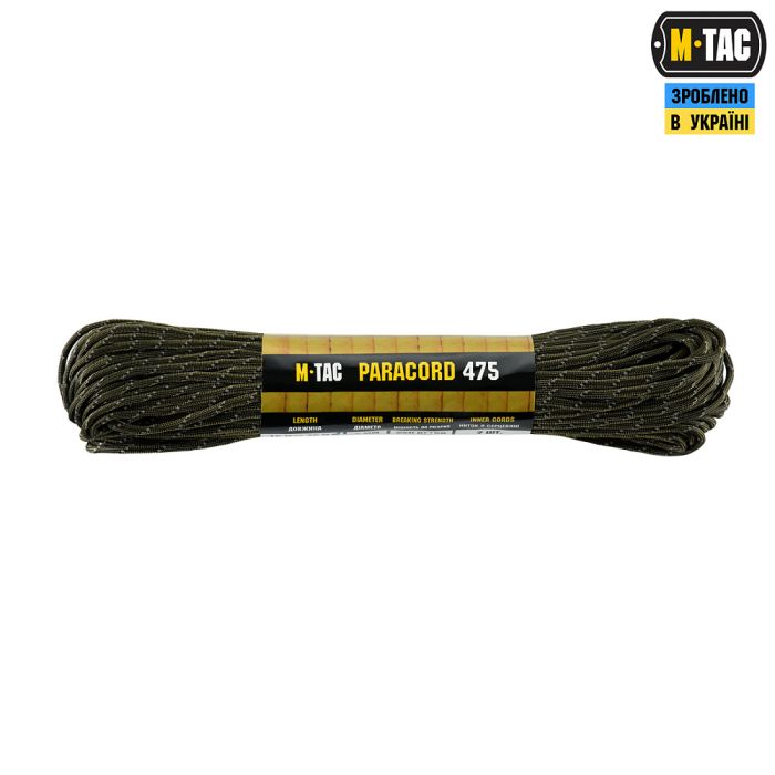 M-Tac паракорд 475 30m OD Green Reflective