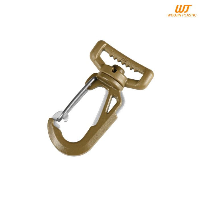 Woojin Plastic карабін Ultra Metal Hook 25mm Coyote