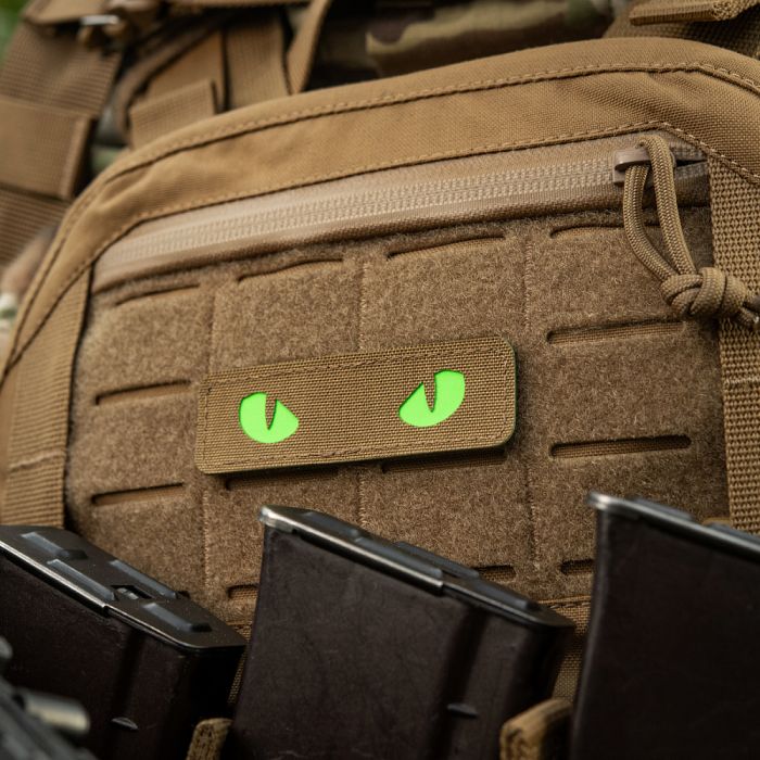 M-Tac нашивка Cat Eyes Laser Cut Coyote/Green/GID