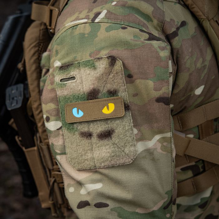 M-Tac нашивка Cat Eyes Laser Cut Coyote/Yellow/Blue/GID