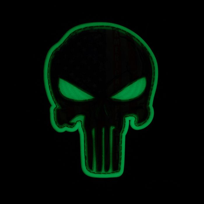Нашивка Punisher синьо-жовтий GID