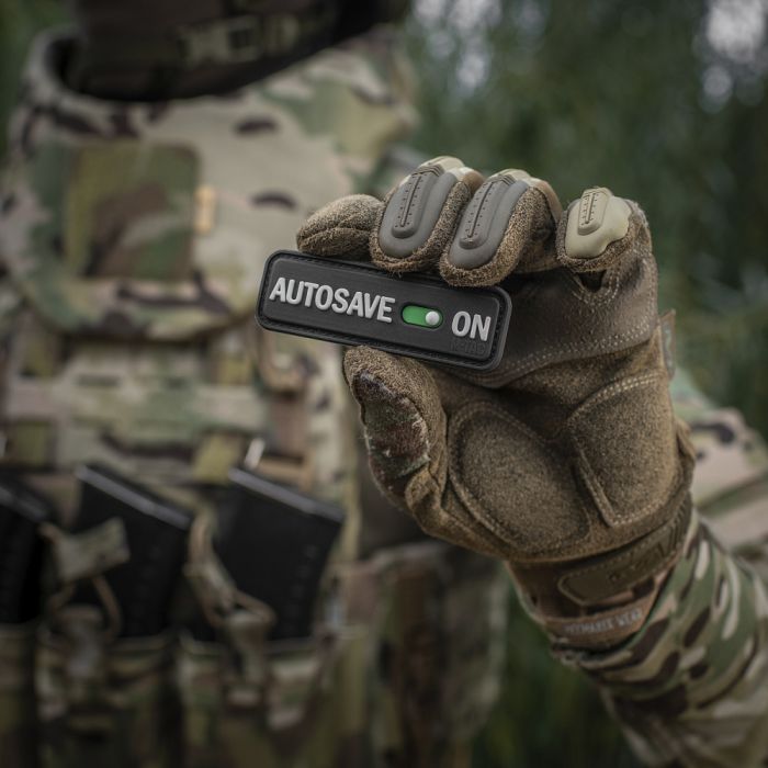 M-Tac нашивка Autosave PVC Black