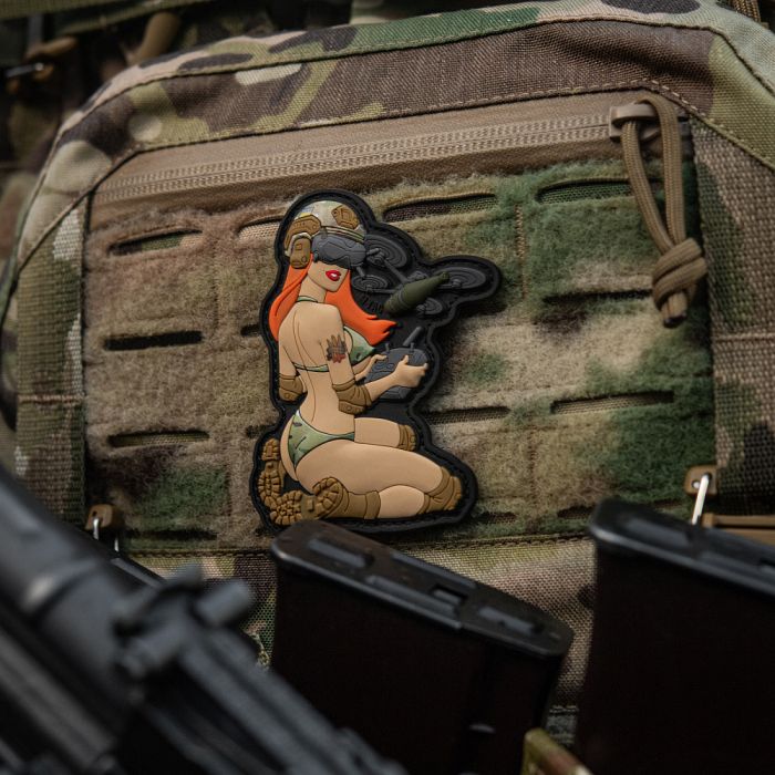 M-Tac нашивка Tactical girl №6 PVC redhead MC V1