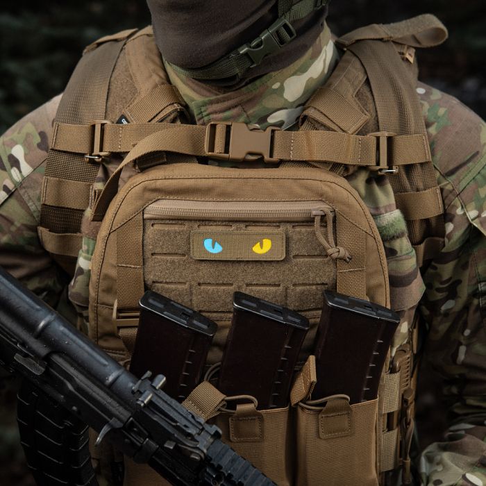 M-Tac нашивка Cat Eyes Laser Cut Coyote/Yellow/Blue/GID