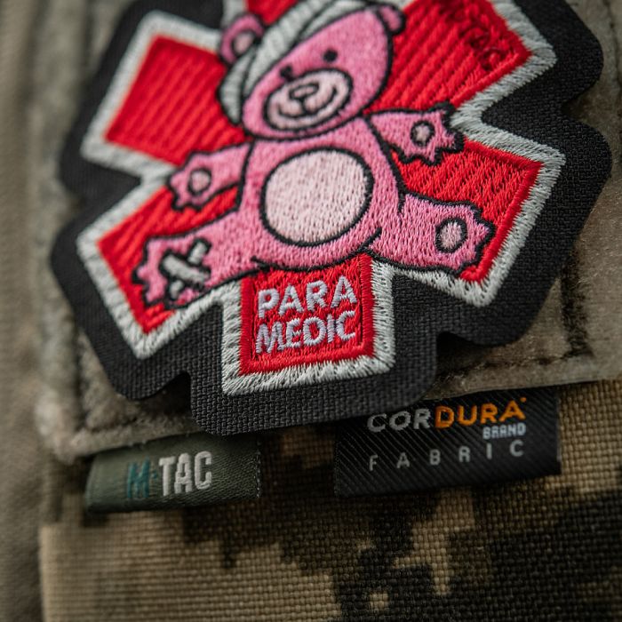 M-Tac нашивка Paramedic Медвідь (вишивка) Pink/Black